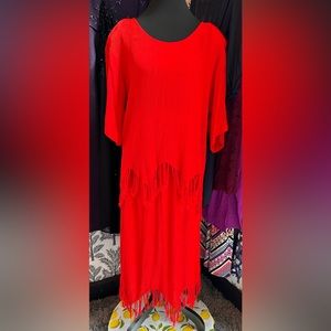 Silverstream vintage 2 piece top and skirt red set size X-Large
